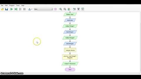 flowgorithm - luas dan volume [bangun limas segitiga] || vanstudy