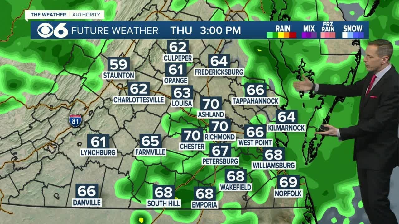 Hour-by-hour look at rain chances Thursday, this weekend - YouTube