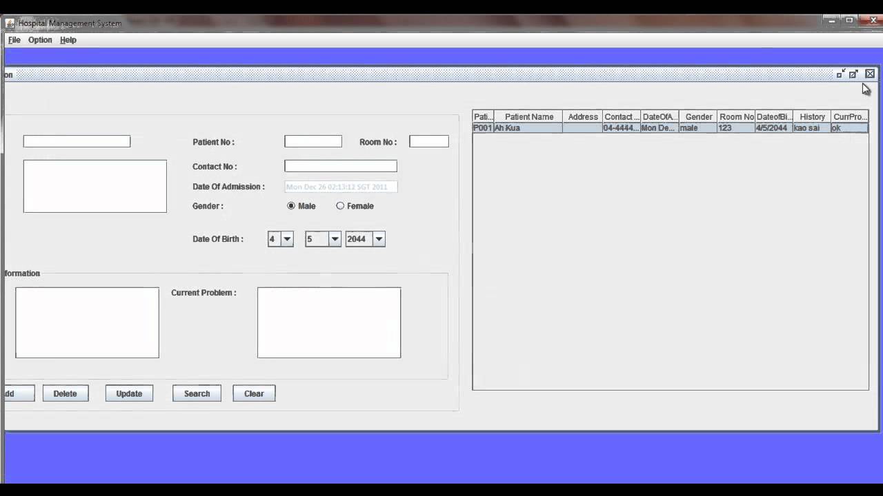 Simple Hospital Management System Demo - YouTube