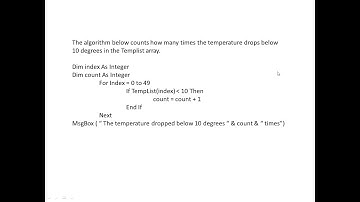 Count Occurrences Worked Example and Questions
