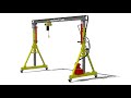 Heightadjustable gantry crane  solidworks 2022  