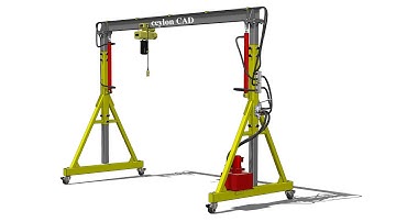 Height-adjustable gantry crane | solidworks 2022  |