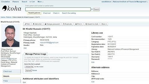 Patron Image Upload in  Koha