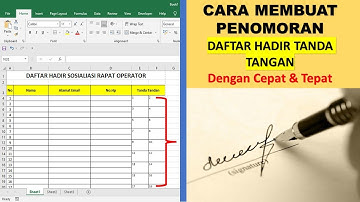 Cara cepat membuat penomoran tanda tangan di excel dengan cepat dan tepat