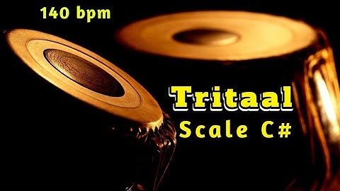 Tabla | Tritaal | 140 bpm | Scale C# | With Tanpura [Pa Sa] | HD Quality Sound | Tabla Online