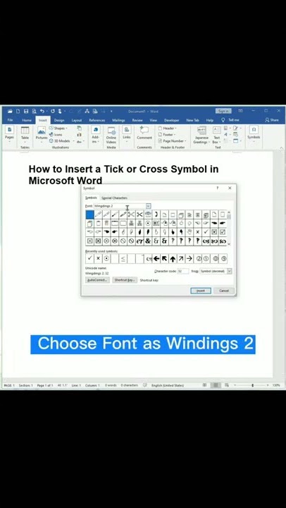 How to Insert a Tick or Cross Symbol in Microsoft Word (1)