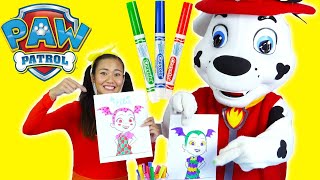 Ellie makes DIY Tie-Dye Clothes with Marker Pens | Marshall from Paw Patrol | DIY Arts and Crafts