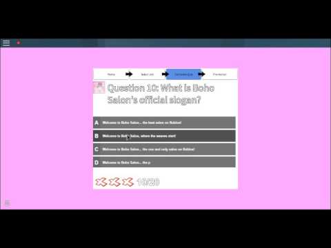 Roblox Boho Salon Application Wash Dry Service Pass Youtube - roblox boho salon washdry service job answers youtube