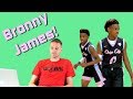 The Professor Reacts to Bronny James in Game Dunk?! Lebron James son.