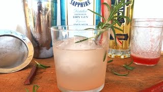 Cocktail Recipe: Gin, Rhubarb & Rosemary Cocktail by Everyday Gourmet with Blakely