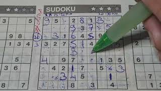 (#8508) Friday Three Stars Sudoku puzzle. Bonus Extra edition. 05-10-2024  part 1 of 4