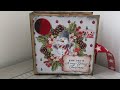 tuto mini album facile reliure en U avec le luxe paper block action noel