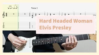 Elvis Presley - Hard Headed Woman Guitar Cover With Tab Resimi