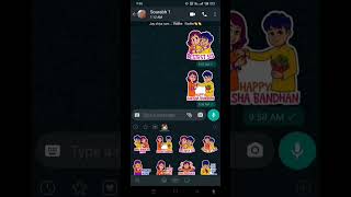 Send Rakhi Stickers on WhatsApp | Rakhi Stickers | Shorts | Pz Tech screenshot 1