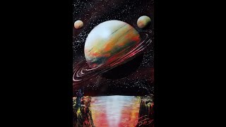 Saturn from Titan 2 SPRAY PAINT ART TUTORIAL