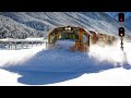 Funniest Trains Moving Through Snow Compilation