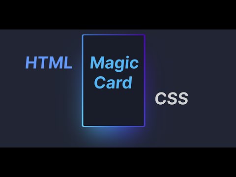Card Using HTML & CSS | CSS Card Hover Effects| Magic Card