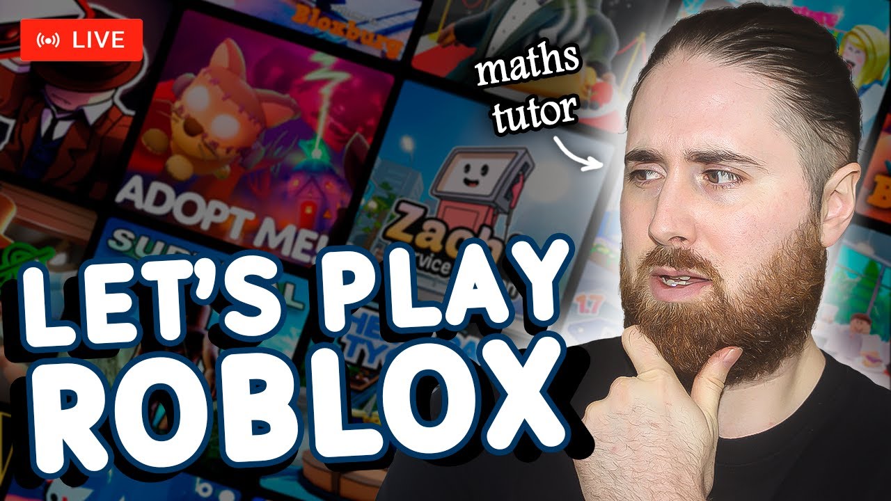 Live let s play roblox maths tutor plays roblox with viewers youtube