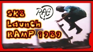 Skateboarding LAUNCH RAMPS and WALL RIDES in 1989 Vintage Footage by RAEART
