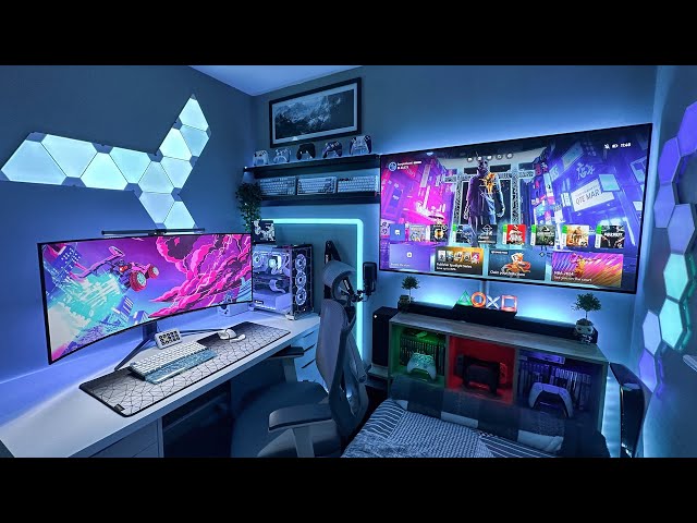 Gaming Setup / Room Tour! - 2022 - Ultimate Small Room Setup! 