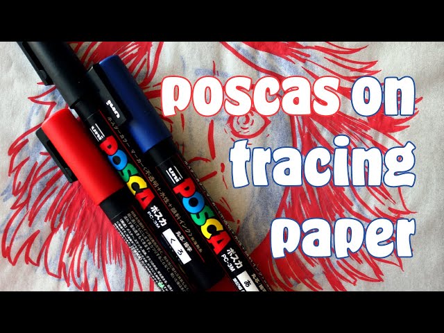 drawing on tracing paper with posca paint markers! 
