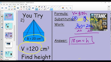 Volume of a Cone and Pyramid (Working Backwards)