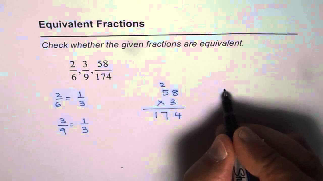 Numbers 1 to 9 Form Equivalent Fractions - YouTube