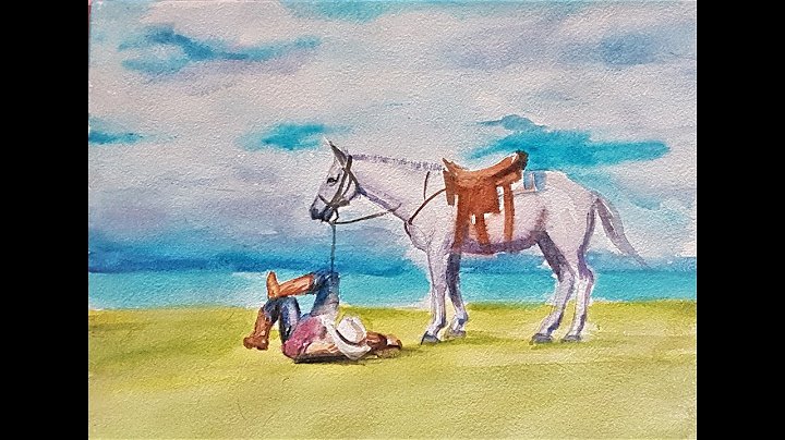 N170水彩 男人與白馬 Watercolor Man and White Horse 수채화 왕립 남자와 백마 - 天天要聞