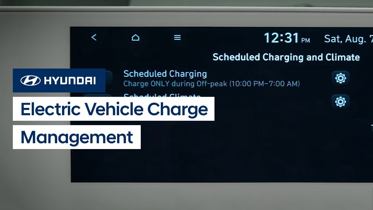 Electric Vehicle Charge Management | IONIQ | Hyundai