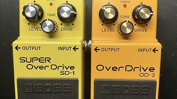 SHORT - Overdrive comparison BOSS SD-1 vs OD-3 into a Marshall JTM-45