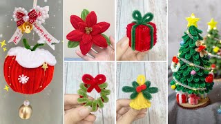 10 IDEAS🔥 Amazing Chenille Wire IDEAS for Christmas 🎄 Christmas Decorations, DIY Pipe Cleaner Crafts