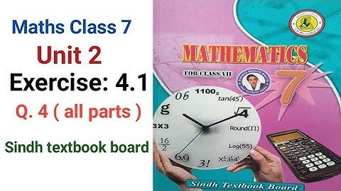 #Maths| Class : 7 | Unit No : 4 Eecise : 4.1 | Q: 4 all parts  STBB|