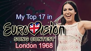 Eurovision 1968 - My Top 17 [with comments]