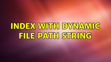 INDEX with dynamic File Path String