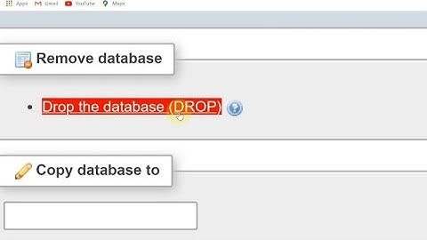 cara mudah menghapus database pada PhpMyAdmin