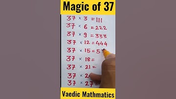 magic of 37 | vedic mathematics | वैदिक गणित | #shorts | maths tricks