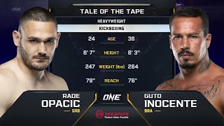 Rade Opacic vs. Guto Inocente | ONE Championship Full Fight