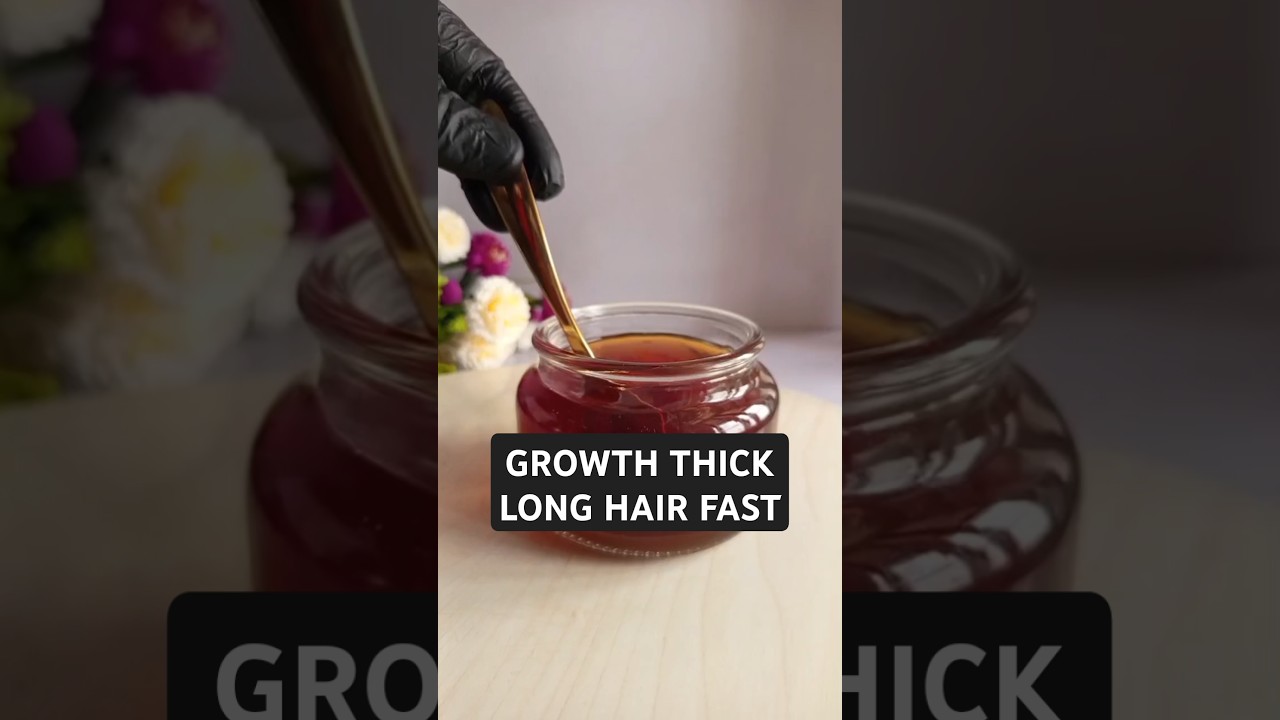 How to grow thick long hair fast with natural hair spray. #fasthairgrowth #hairgrowth #hairloss