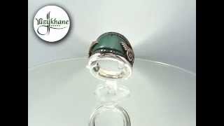 Yeşi̇m Taşli Tuğrali Gümüş Yüzük