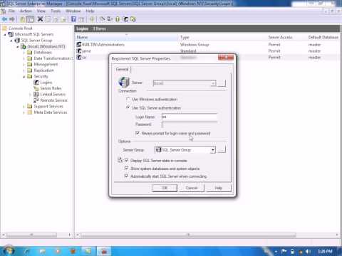 control and login SQL 2000 or provide for  user