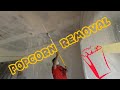 Safely Remove POPCORN CEILING drywall Part #1