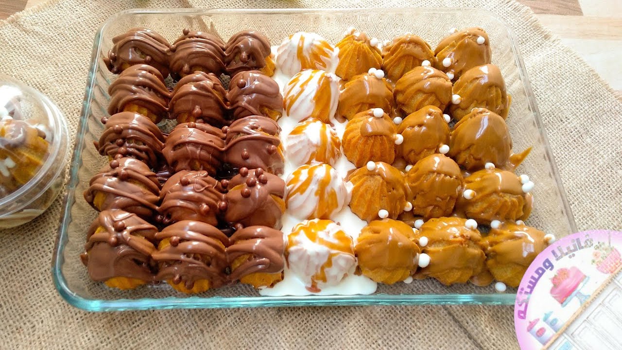 بروفيترول ب ٣صوصات طعم خيال ب انجح طريقه