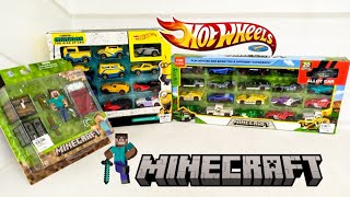 Unboxing Hot Wheels Minecraft Character Cars series