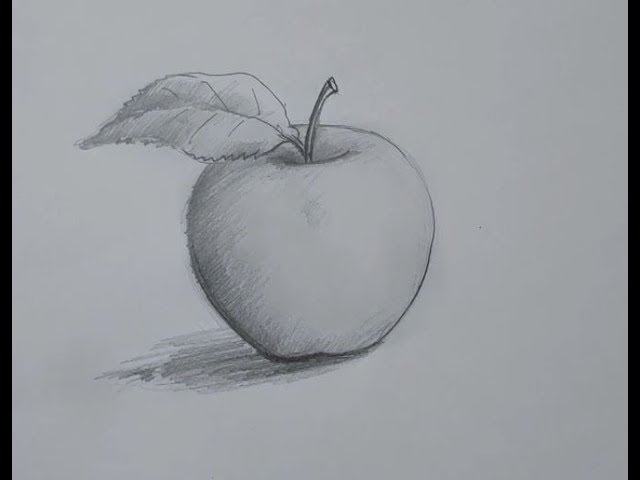 How to draw an apple | Shading with pen #apple #drawing #pen | By  PaintingsFacebook