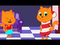 Cats Family in English - Sausage Costume Cartoon for Kids