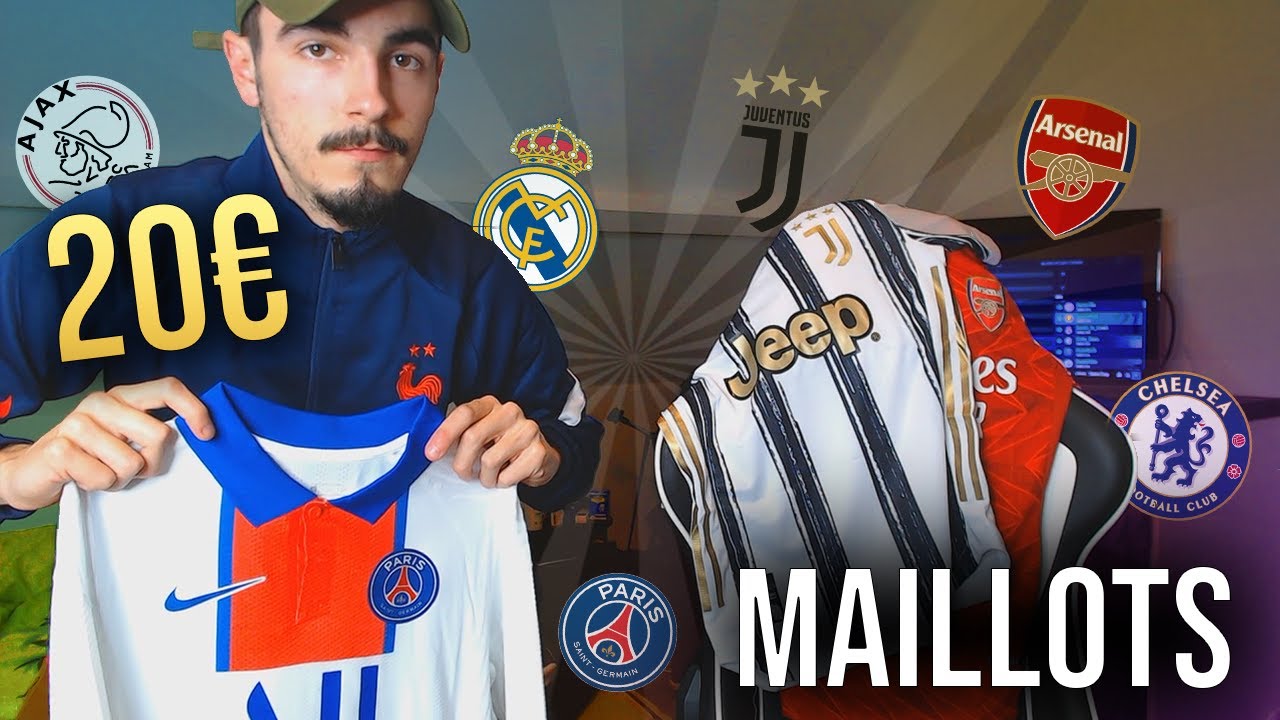 JE RECOIS DES MAILLOTS DE FOOT PAS CHER A 20€ (PSG, Real, Juventus)  SAISON 2020 2021 