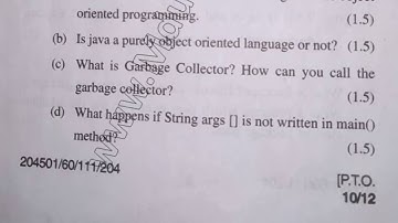 BCA 5th Sem Object Technologies & Programming Using Java Question Paper