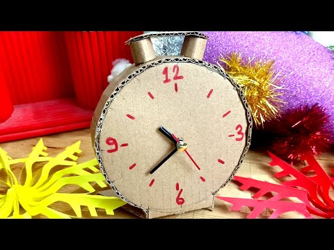 Kartondan Saat Yapımı - Kartondan Gerçek Saat Nasıl Yapılır | Clock Making from Cardboard