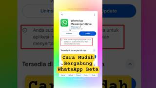 Cara Mudah Bergabung WhatsApp Beta #shorts #whatsappbeta #tutorial