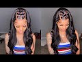 VERY DETAILED TRANSPARENT LACE FRONTAL WIG INSTALL &amp; RUBBER BAND TUTORIAL | Asteria Hair